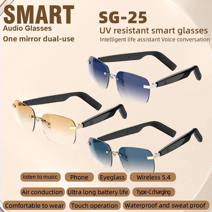SG25 Ultra-Thin Smart Audio Glasses Bluetooth 5.4
