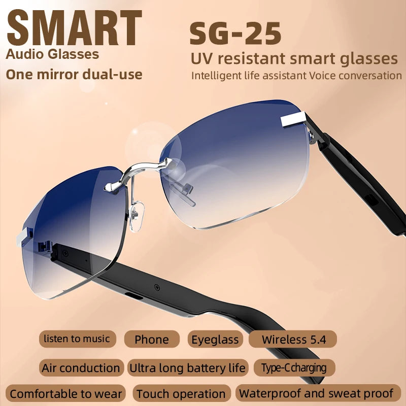 SG25 Ultra-Thin Smart Audio Glasses Bluetooth 5.4