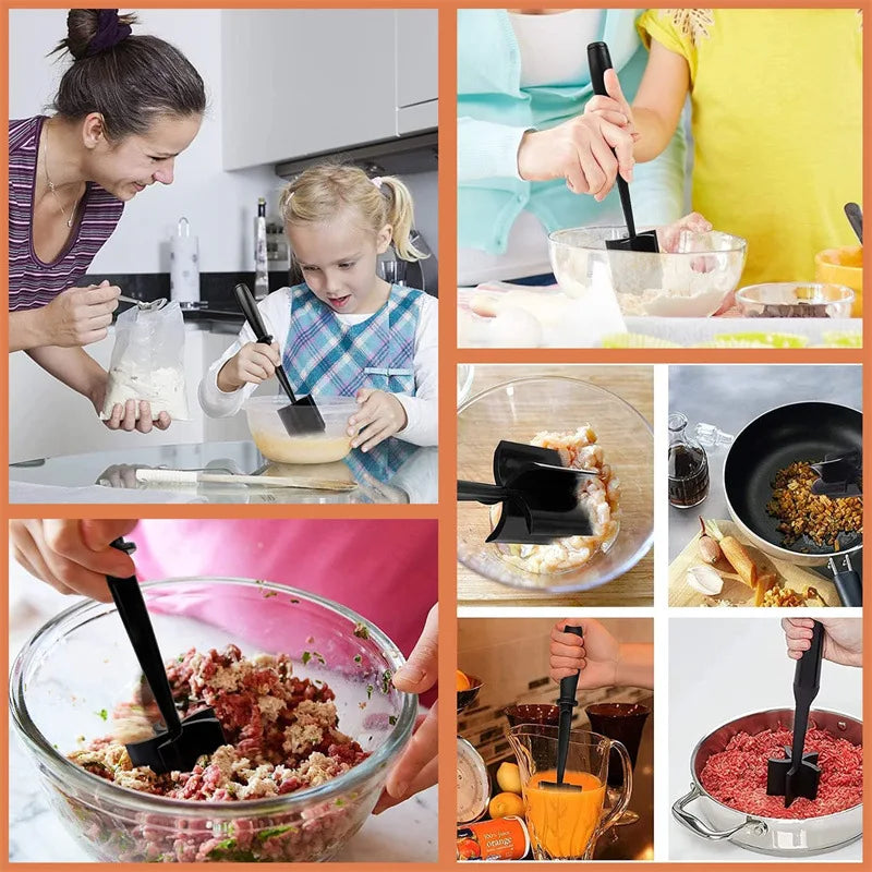 Handheld Meat Chopper Manual Grinder & Mashing Tool for Kitchen Use