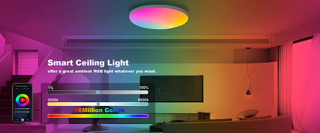 Tuya Smart WiFi Bluetooth RGB LED Ceiling Light 24W APP Voice Control