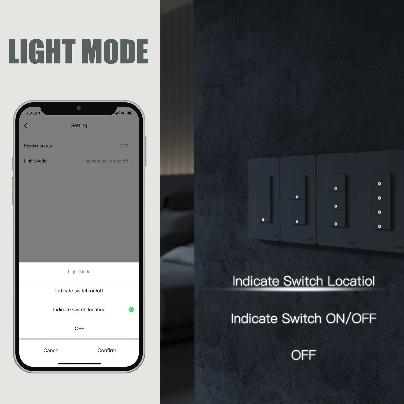 MOES Tuya Wi-Fi Smart Light Switch, Single Pole Push Button
