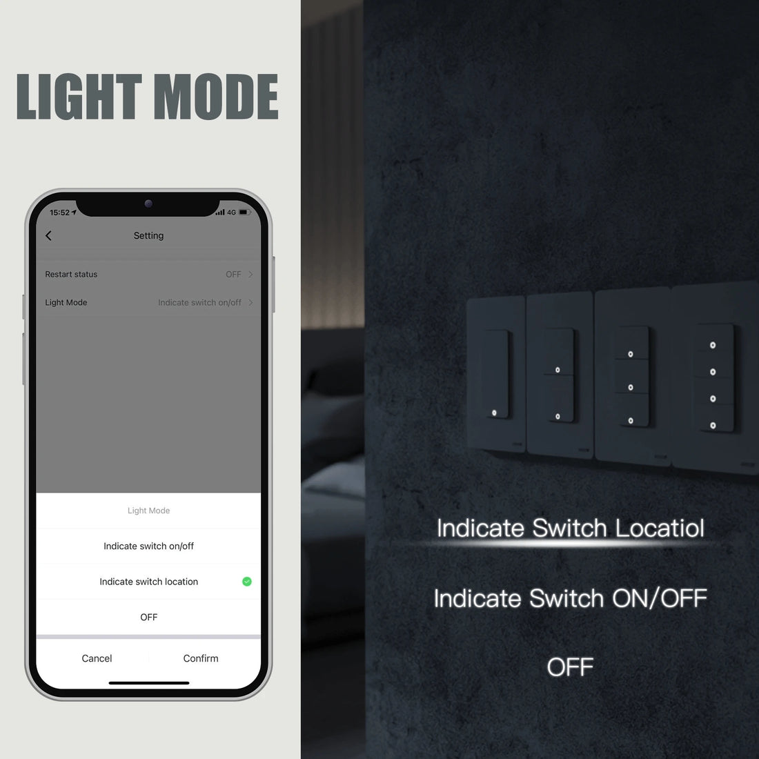 MOES Tuya Wi-Fi Smart Light Switch, Single Pole Push Button