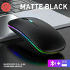 Rechargeable Wireless Silent Mouse Dual Mode 2.4GHz + Bluetooth LED Backlit