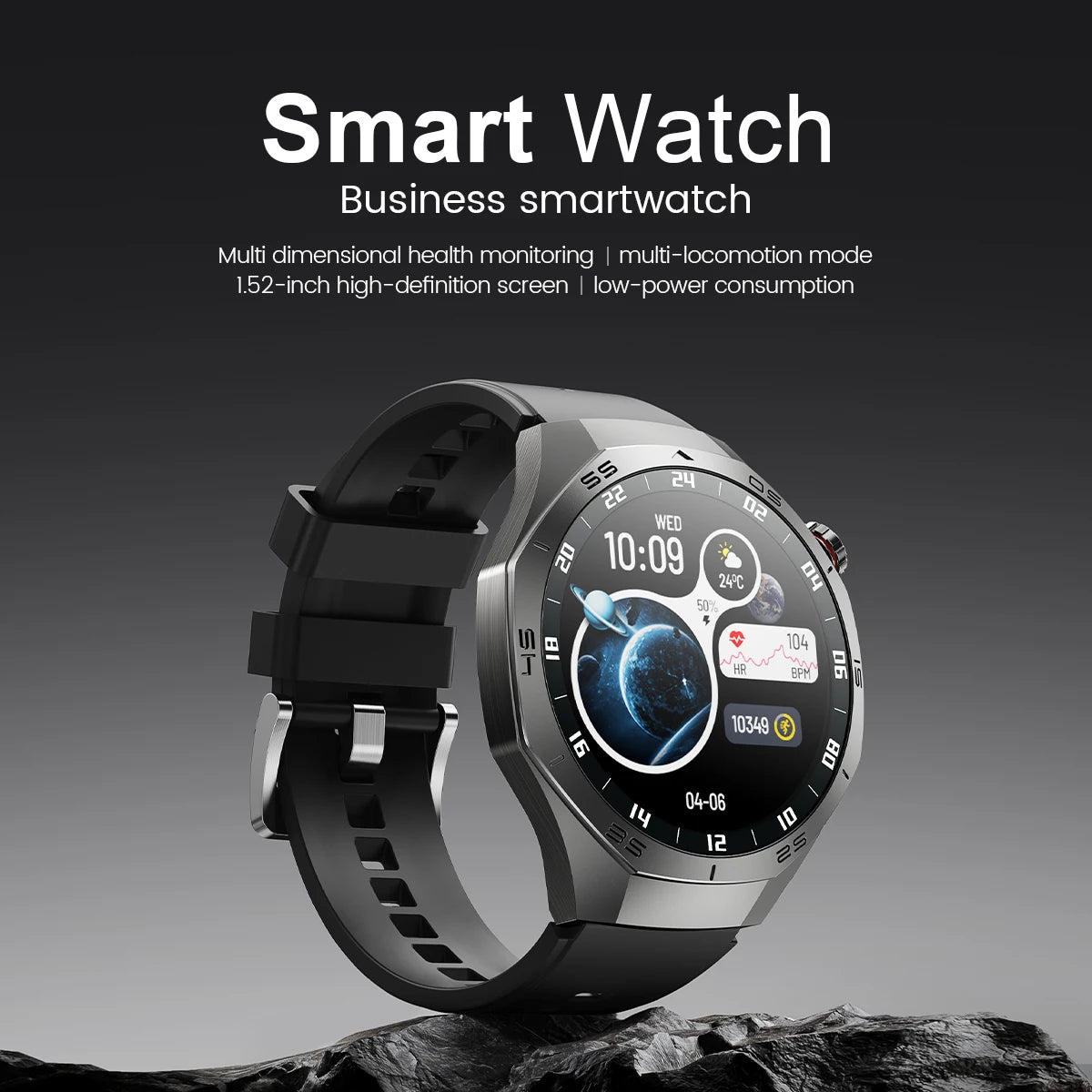 Shortened Title: 2025 Smart Watch for Men AMOLED Screen GPS Heart Rate Bluetooth Calls Waterproof