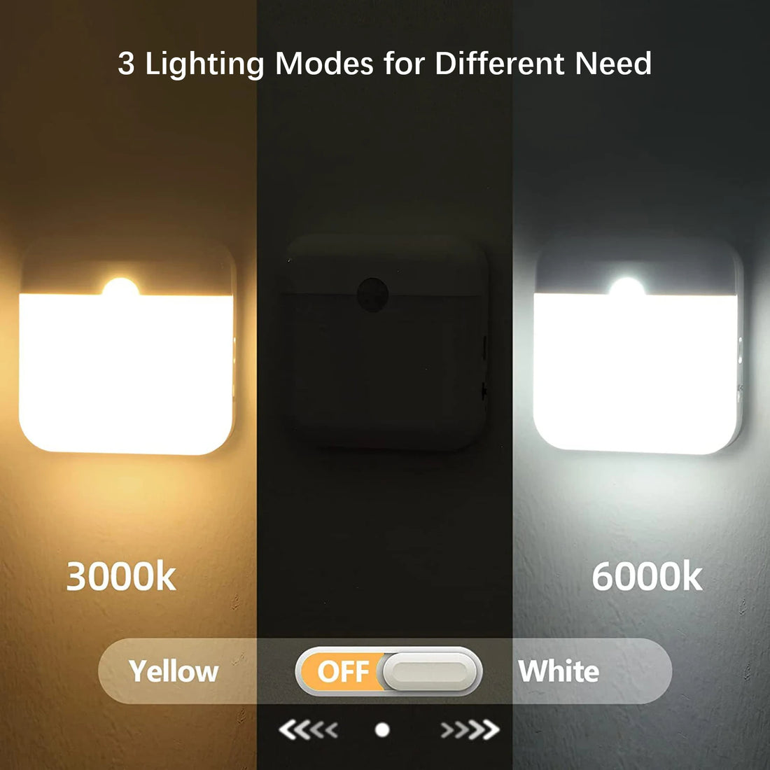 LED Smart Motion Sensor Night Light USB Rechargeable Magnetic Wireless Lamp