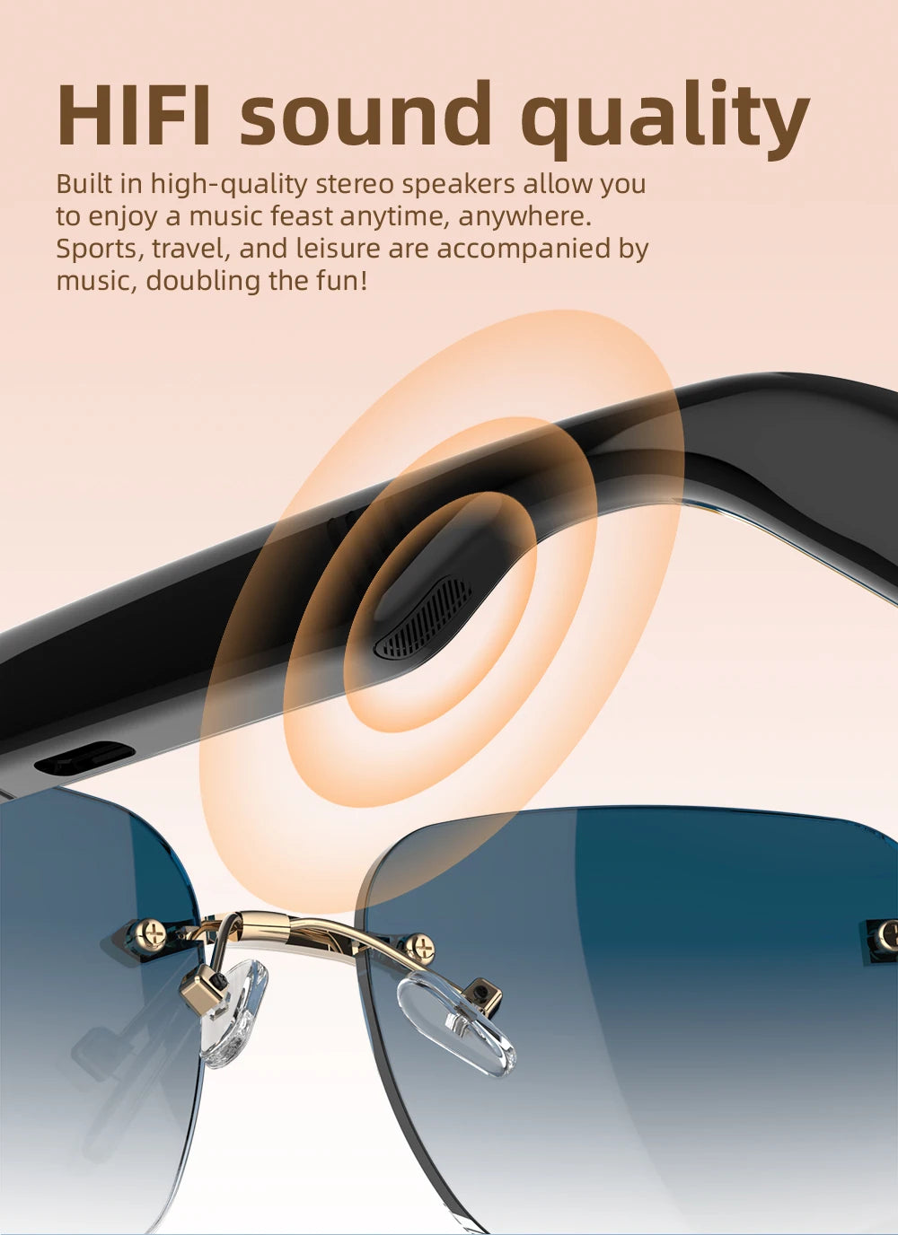 SG25 Ultra-Thin Smart Audio Glasses Bluetooth 5.4