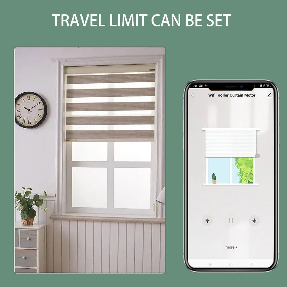 LifeLibero Tuya Zigbee/Wi-Fi Smart Curtain Motor with Voice & App Control