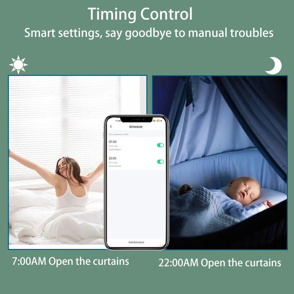LifeLibero Tuya Zigbee/Wi-Fi Smart Curtain Motor with Voice & App Control
