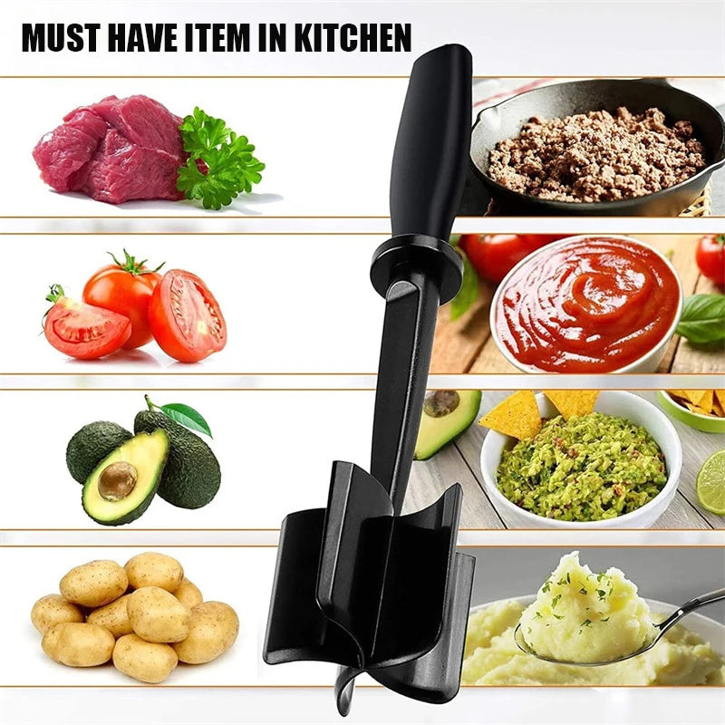 Handheld Meat Chopper Manual Grinder & Mashing Tool for Kitchen Use