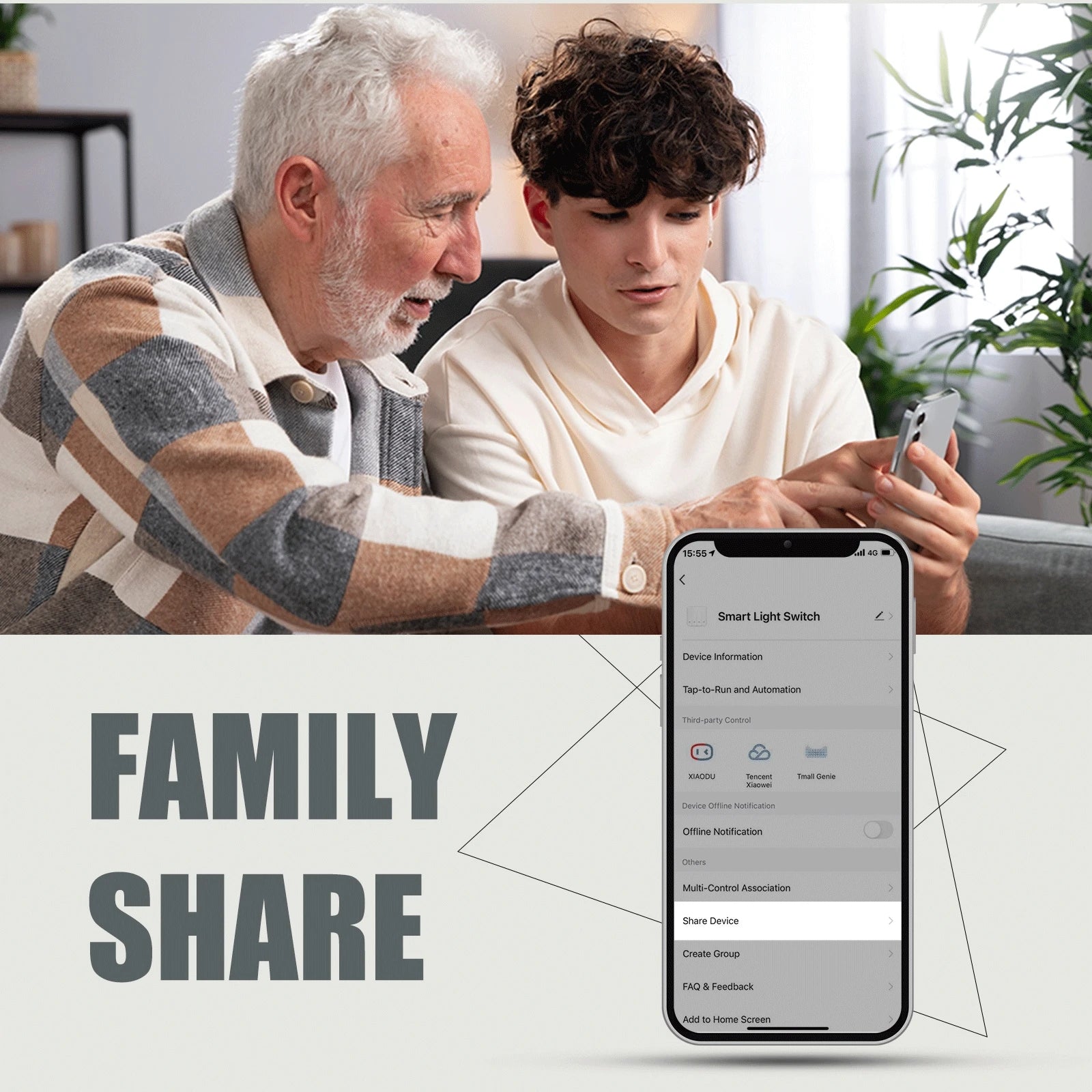 MOES Tuya Wi-Fi Smart Light Switch, Single Pole Push Button