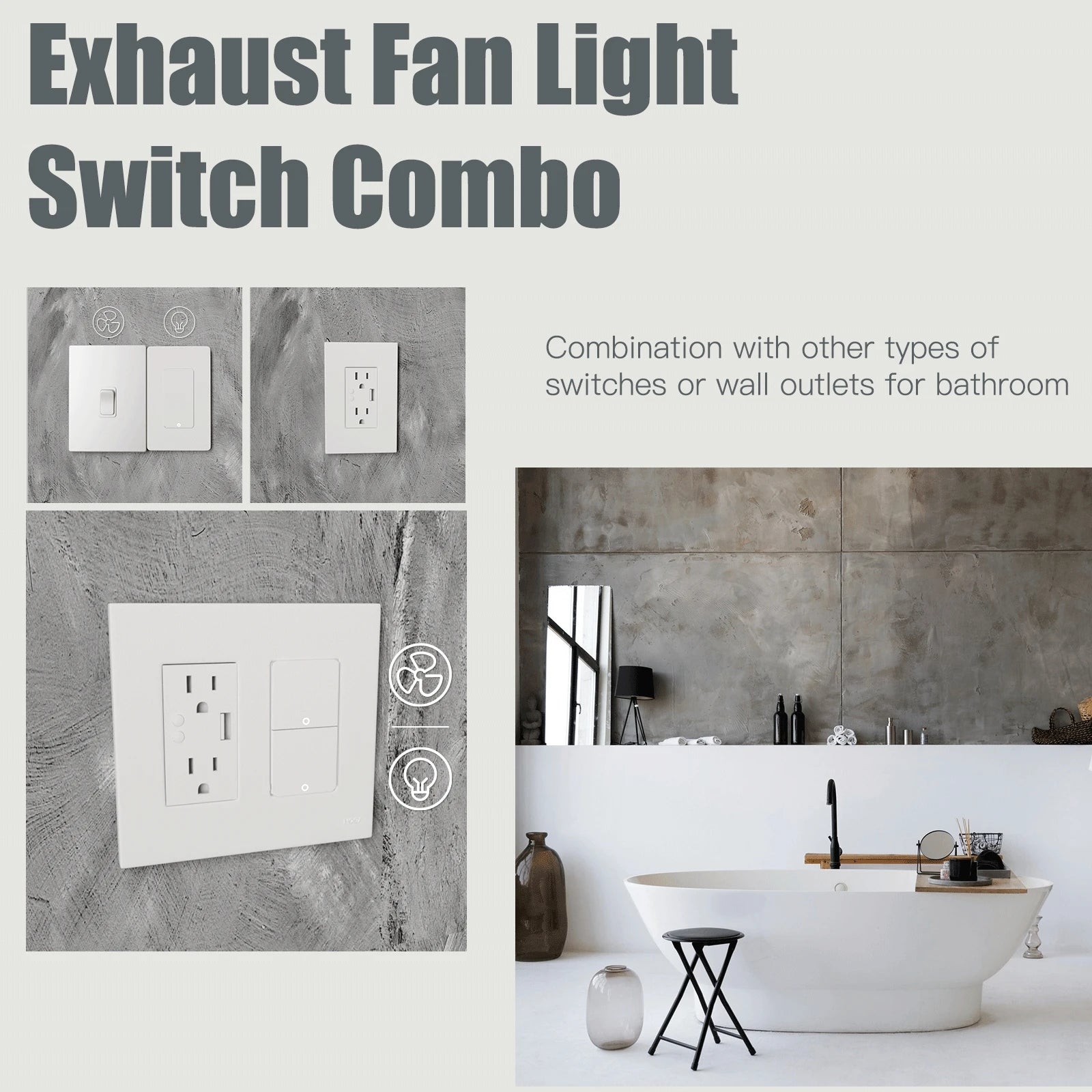 MOES Tuya Wi-Fi Smart Light Switch, Single Pole Push Button