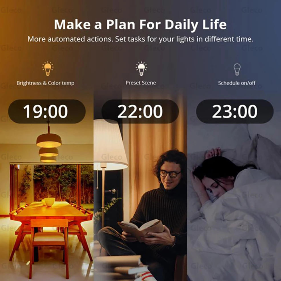 E14 Smart WiFi/Zigbee RGBCW LED Candle Bulb Dimmable for Alexa & Google Home