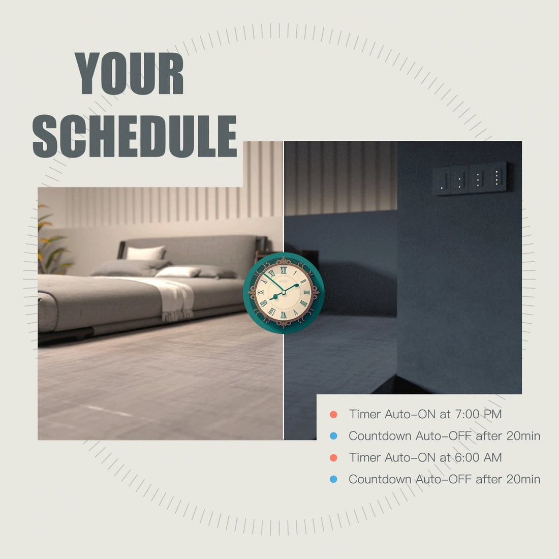 MOES Tuya Wi-Fi Smart Light Switch, Single Pole Push Button