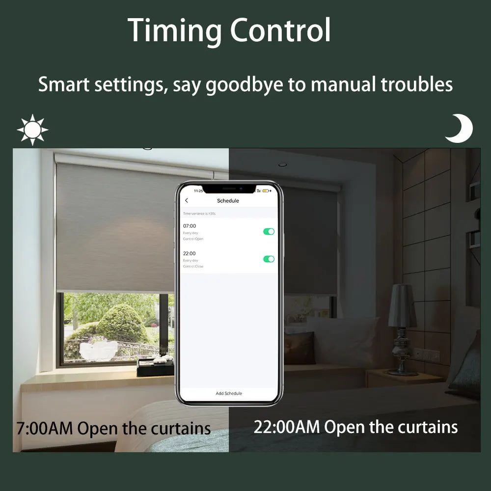 LifeLibero Tuya Zigbee/Wi-Fi Smart Curtain Motor with Voice & App Control