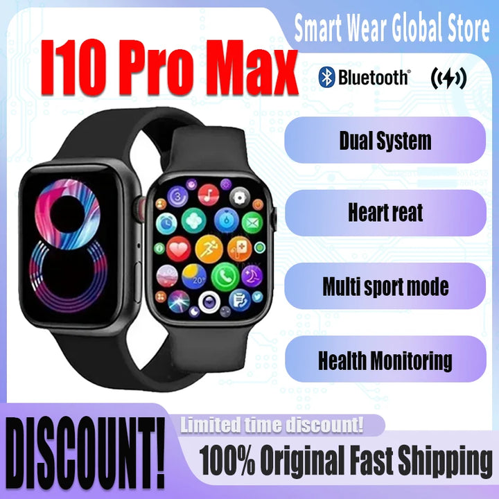 I10 Pro Max Smart Watch Fitness Tracker for Android & iOS