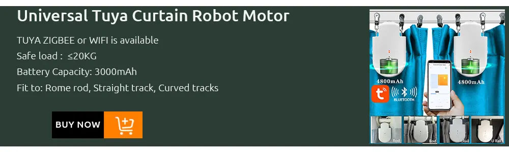 LifeLibero Tuya Zigbee/Wi-Fi Smart Curtain Motor with Voice & App Control