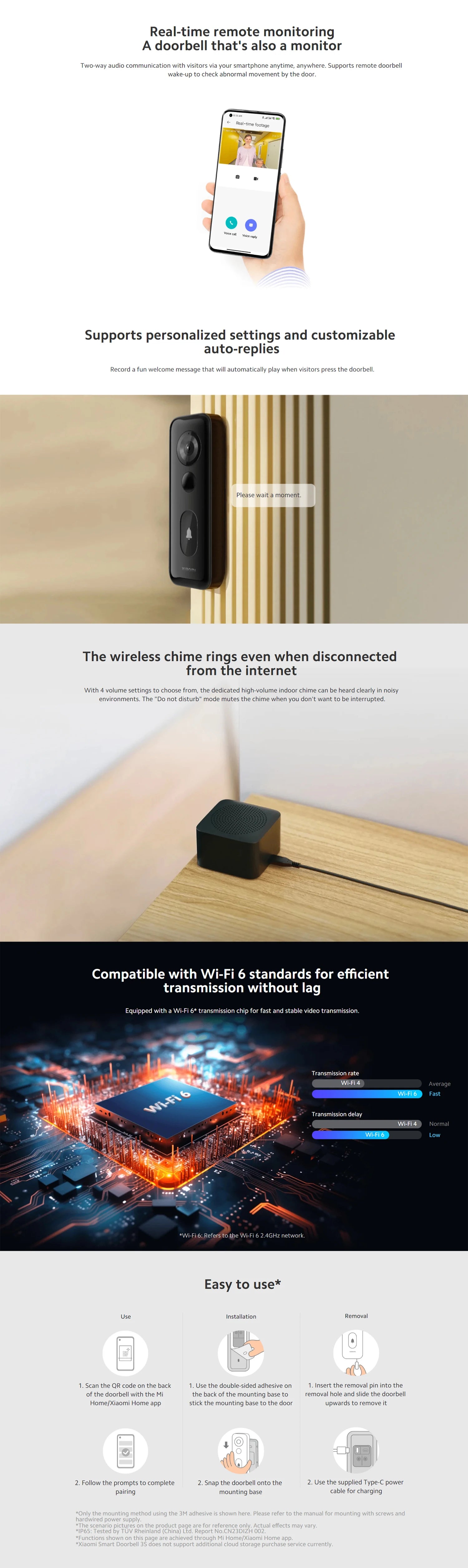 Xiaomi Smart Doorbell 3S 2K Ultra HD Video Doorbell