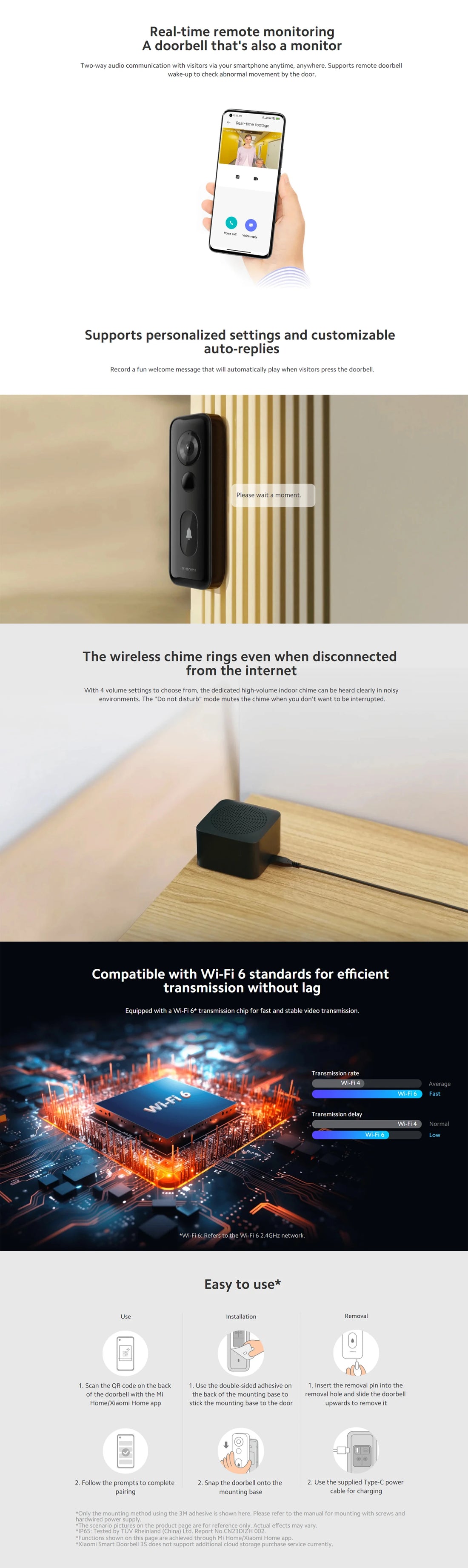 Xiaomi Smart Doorbell 3S 2K Ultra HD Video Doorbell